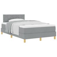 Boxspringbed met matras met matras Lichtgrijs 120 x 200 cm Stof - thumbnail