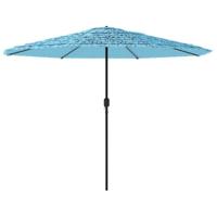 Parasol met stalen paal 388x388x248 cm blauw - thumbnail