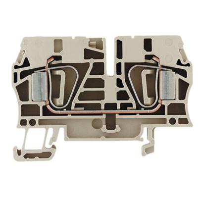 Weidmüller 1608620000-50 Doorgangsserieklem Spanveer Donkerbeige 50 stuk(s)