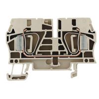 Weidmüller 1608620000-50 Doorgangsserieklem Spanveer Donkerbeige 50 stuk(s) - thumbnail