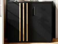 Commode GONZOLA 2 deuren zwart - thumbnail