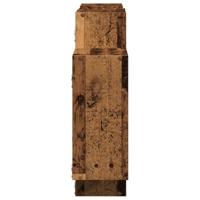 Wandschap 159x18x65 cm bewerkt hout oud houtkleurig - thumbnail