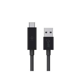 Belkin USB 3.1 USB-C-naar-USB-A-kabel, 0,9 m (USB-IF-gecertificeerd, 10 Gbps, Ultra HD 4k), zwart