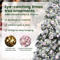 Kunstkerstboom met 300 LED Wit 240 cm PVC en Staal en Kunststof - thumbnail