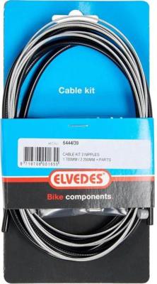 Elvedes Remkabelset achter 6444/39 universeel 800/2250 mm zwart - thumbnail