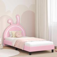 Bedframe voor kinderen met hoofdbord Roze 80 x 200 cm PU - thumbnail