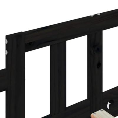 Slaapbank 80x200 cm massief grenenhout zwart