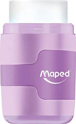 Maped potloodslijper + gom Connect Soft Touch, pastelkleur, op blister