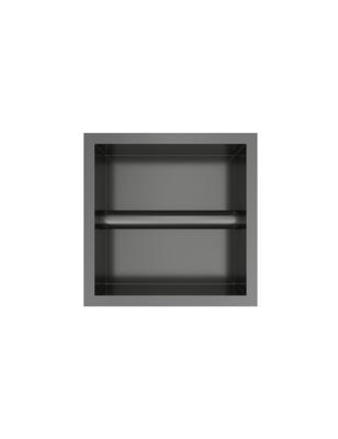Hotbath &MORE Inbouw Toiletrol Houder - 16x16x13cm - Geborsteld gunmetal PVD PH016BGP