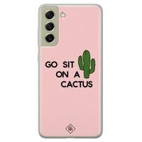 Samsung Galaxy S21 FE siliconen hoesje - Go sit on a cactus - thumbnail