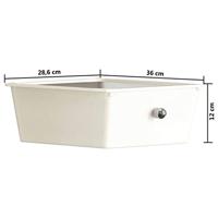 VidaXL Opbergtrolley met 4 lades mobiel kunststof wit - thumbnail