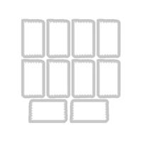 Sizzix • clear stamp set a5 with framelits die tab stamp alpha 70pcs - thumbnail