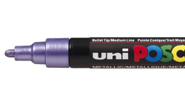 Uni Posca verfmarker pc5m metallic paars - conische punt 2,5 mm