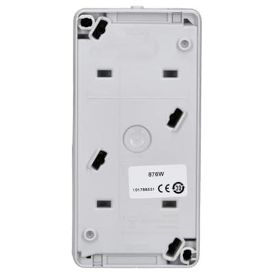 Jung 876W Wandcontactdoos Opbouwbehuizing 2-voudig Grijs 1 stuk(s)