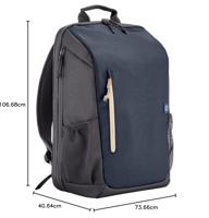 Rugtas voor Tablets HP Mochila para portátil HP Travel de 15,6 pulgadas y 18 litros azul noche Blauw Zwart 15,6" 18 L - thumbnail