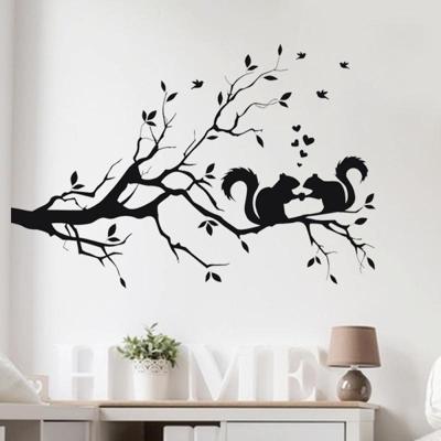 Eekhoorn twig slaapkamer woonkamer decoratie verwisselbare muur sticker