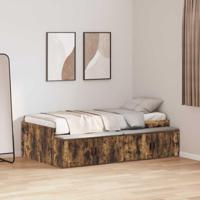 Bedframe met lade Gerookt eiken 90 x 200 cm Bewerkt hout - thumbnail
