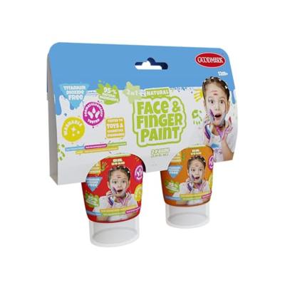 Natural Face & Fingerpaint tube - rood en oranje, 2x65ml Natural Face & Fingerpaint tube - rood en oranje, 2x65ml