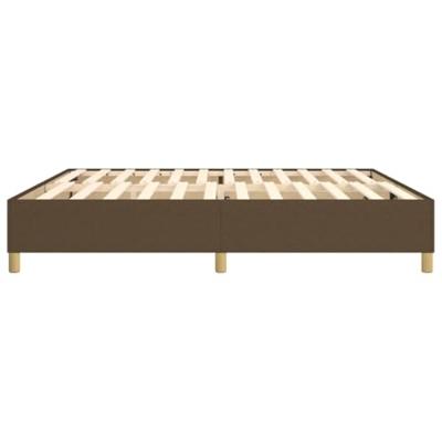 Bedframe zonder matras stof donkerbruin 200x200 cm Bedframe zonder matras stof donkerbruin 200x200 cm