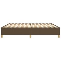 Bedframe zonder matras stof donkerbruin 200x200 cm - thumbnail