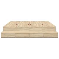 Opbergbedframe Sonoma Eiken 236.5 x 200 x 31.5 cm Bewerkt hout - thumbnail