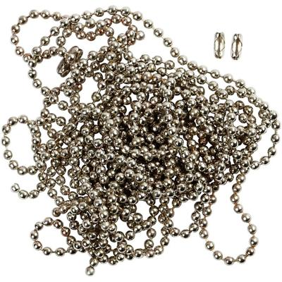 Creativ Company Balletjesketting, d 1,5 mm, verzilverd, 3 m/ 1 rol
