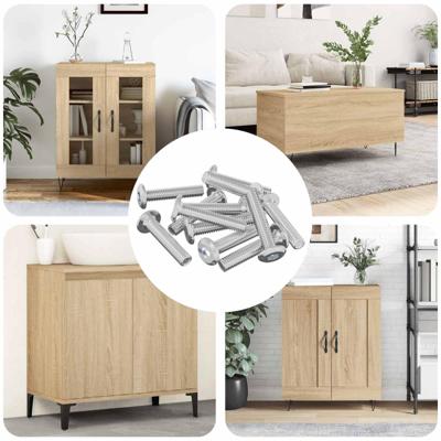 VidaXL Slotschroef effen 2647 pcs zilver staal