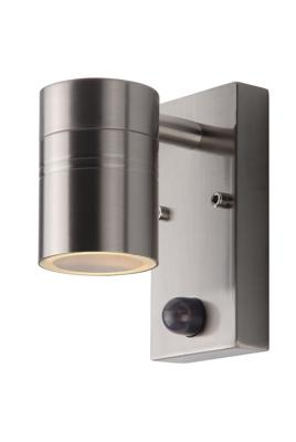 Lucide ARNE-LED IR - Wandspot / Wandlamp Binnen/Buiten - Ø 6,3 cm - LED - GU10 - 1x5W 2700K - IP44 - Beweging & dag/nacht sensor - Mat chroom Lucide ARNE-LED IR - Wandspot / Wandlamp Binnen/Buiten - Ø 6,3 cm - LED - GU10 - 1x5W 2700K - IP44 - Beweging & dag/nacht sensor - Mat chroom