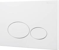 Saqu Oval bedieningspaneel mat wit voor Geberit Sigma reservoir 12cm (UP320) - thumbnail
