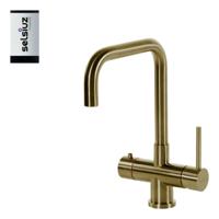 Selsiuz Inox kokend water kraan met titanium single boiler en U-uitloopkraan gold - thumbnail