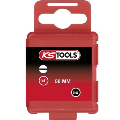KS Tools 911.3320 Gleuf-bit 2.5 mm S2-staal Vernikkeld E 6.3 5 stuk(s)