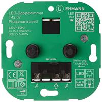 Ehmann 4295x0700 Draaidimmer Geschikt voor lampen: LED-lamp, Gloeilamp, Halogeenlamp Wit (RAL 9016) - thumbnail
