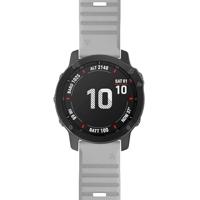 By Qubix - Siliconen bandje - Grijs - Compatible met Garmin Fenix 8-51mm - Compatible Garmin bandje - thumbnail