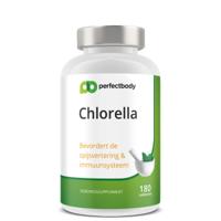 Chlorella tabletten - Spijsvertering & immuunsysteem - Rijk aan chlorofyl, B12 & ijzer - Ondersteunt darmflora - 180 tabletten PerfectBody - thumbnail
