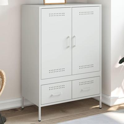 Hoge kast 68x39x101,5 cm staal wit