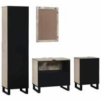 Badkamermeubelset met lade 4 pcs Walnoot bruin 38 x 33 x 160 cm - thumbnail