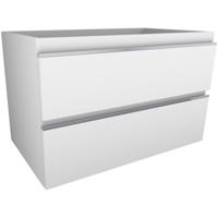 Xellanz Tigris Onderkast Met 2 Laden - 80x46cm - Glans Wit - thumbnail