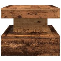 Salontafel met LED-verlichting 90x50x40 cm oud houtkleurig - thumbnail