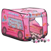 VidaXL Kinderspeeltent met 250 ballen 70x112x70 cm roze - thumbnail