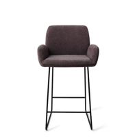 Jesper Home Barkruk 'Misaki' Slide Black, kleur Almost Black (zithoogte 65cm) - thumbnail