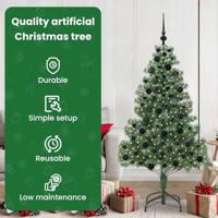 VidaXL Kerstboom met 300 led met standaard groen 180 cm pvc - thumbnail