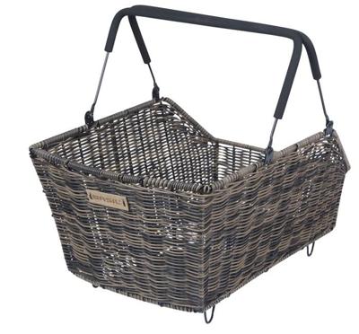 Fietsmand Basil Cento Rattan look Multi System 41 x 25 x 12 cm - bruin