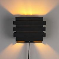 Dutchbone Wandlamp 'Dumont' kleur Zwart - thumbnail