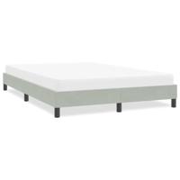 Bedframe zonder matras 140x220 cm fluweel lichtgrijs - thumbnail