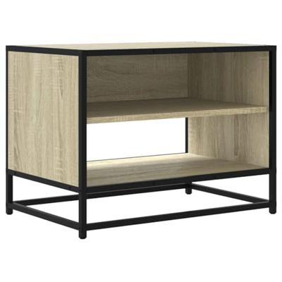 Tv-meubel 61x40x46 cm bewerkt hout metaal sonoma eikenkleurig Tv-meubel 61x40x46 cm bewerkt hout metaal sonoma eikenkleurig