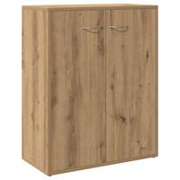 Dressoir 60x30x75 cm bewerkt hout artisanaal eikenkleur - thumbnail