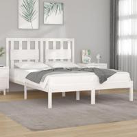 Bedframe massief grenenhout wit 120x200 cm - thumbnail