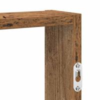 Wandschap 43x9x60 cm bewerkt hout oud houtkleurig - thumbnail