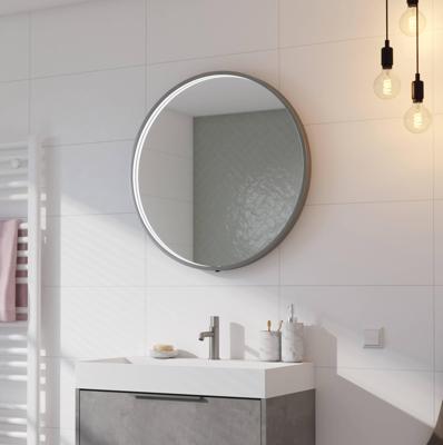 Ben Callisto ronde spiegel met LED verlichting en anti-condens Ø80cm geborsteld RVS