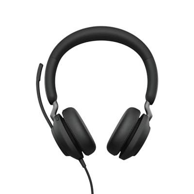 Jabra Evolve2 40 SE On Ear headset Kabel Stereo Zwart Headset, Volumeregeling, Microfoon uitschakelbaar (mute) Computer